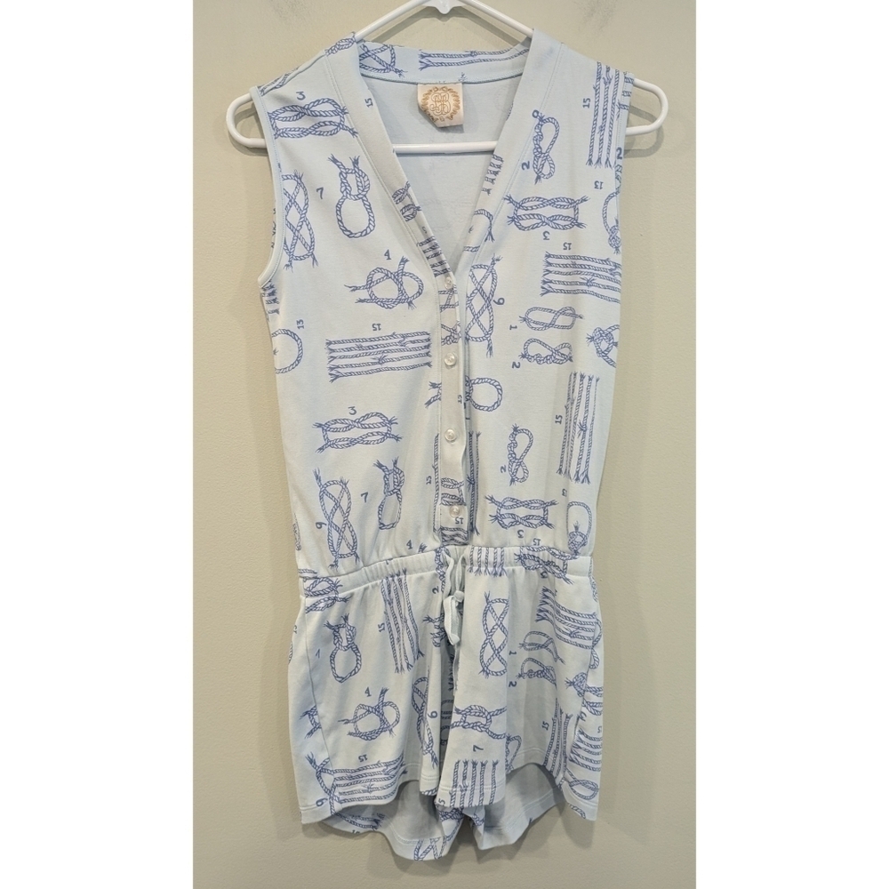 The Beaufort Bonnet Company Blue Rope Romper Size XS